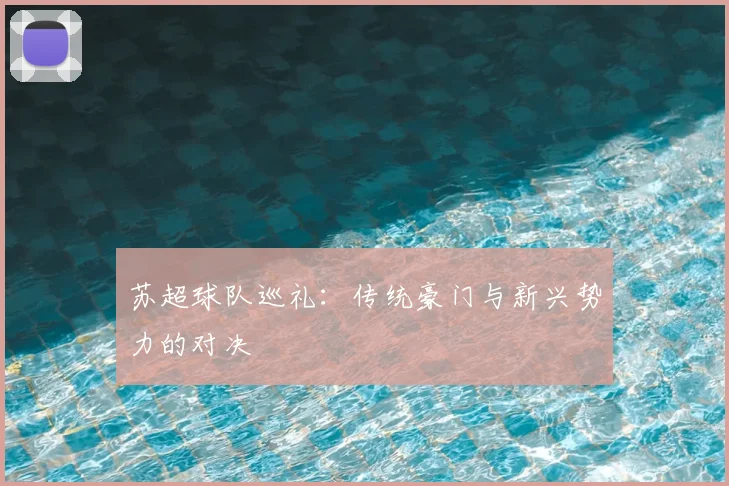 苏超球队巡礼：传统豪门与新兴势力的对决